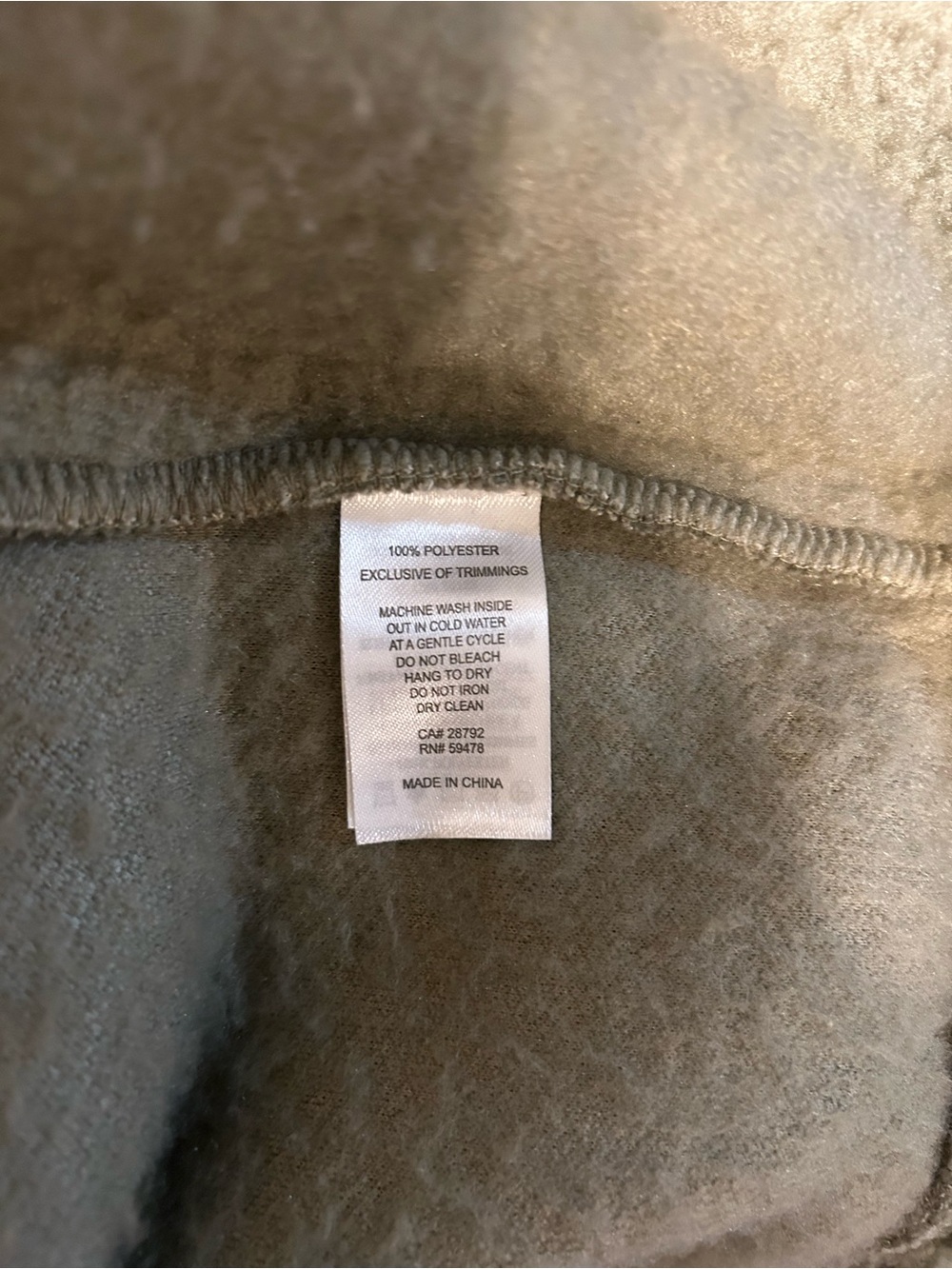 C&C California Women’s Large Sherpa Fleece Quarter Zip Pullover Sage Green - Picture 6 of 7
